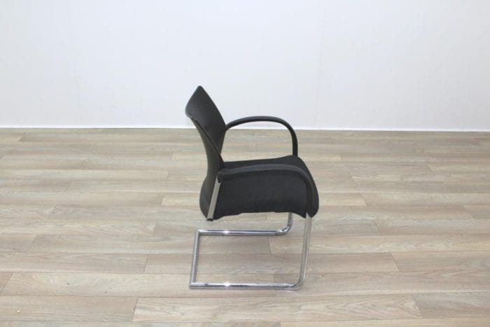 Herman Miller Black Fabric Seat Black Polymer Back Office Meeting Chairs