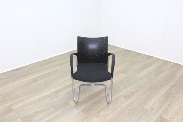 Herman Miller Black Fabric Seat Black Polymer Back Office Meeting Chairs