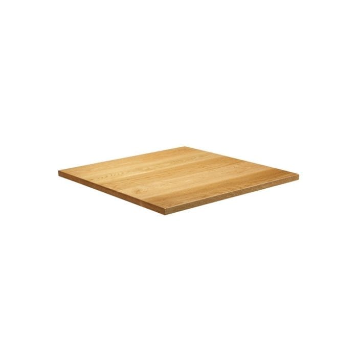 New Natural Lacquered Deluxe 600mm Square Solid Oak Table Top