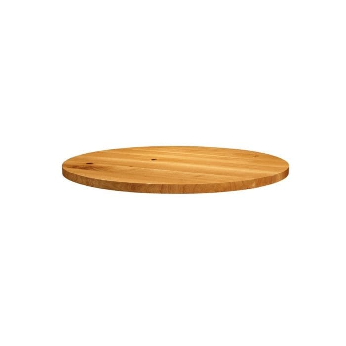 New Natural Laquered Character Superior Grade Oak 900mm Round Table Top