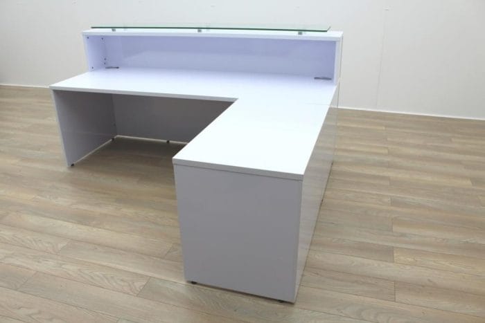 New Cancelled Order Gloss White Office Reception Desk Counter