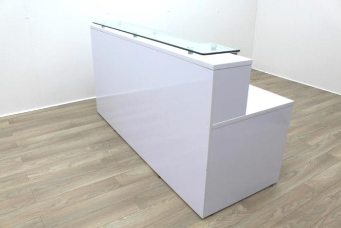 New Cancelled Order Gloss White Office Reception Desk Counter