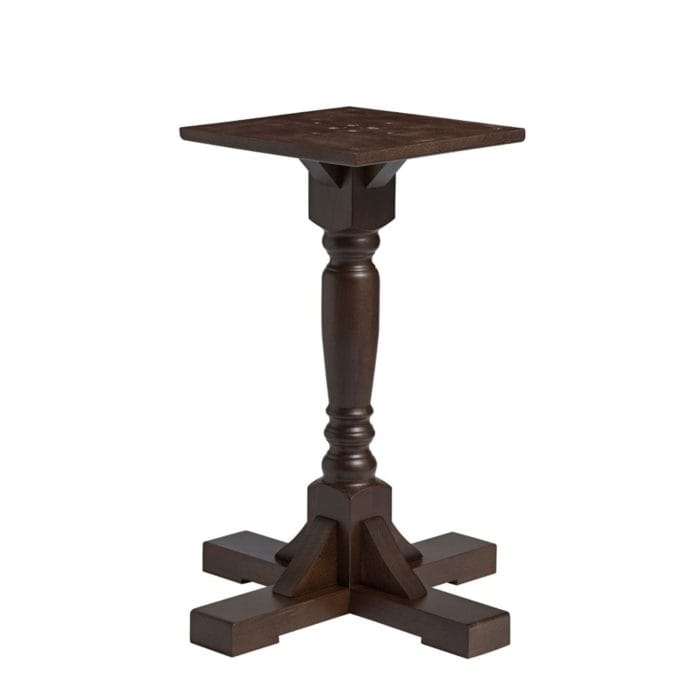 New PORT Dark Walnut Solid Beech Small Table Base