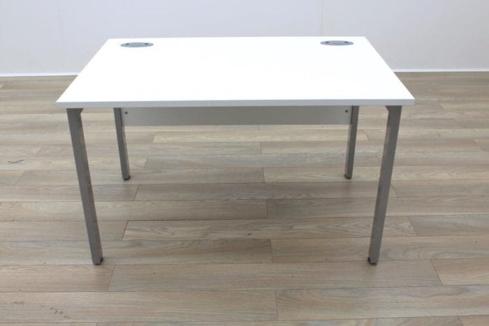 New Cancelled Order White 1200mm Straight Bench Leg Office Desks