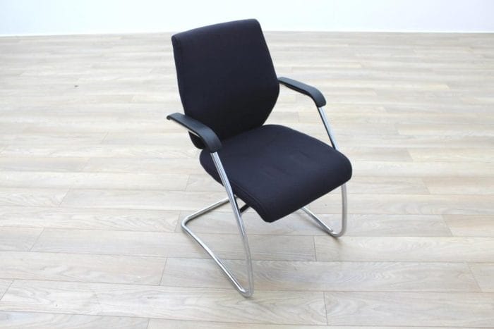 Orangebox Black Fabric Cantilever Office Meeting Chair