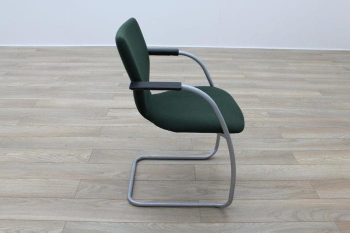 Orangebox X10 Green Fabric Cantilever Stacking Office Meeting Chairs