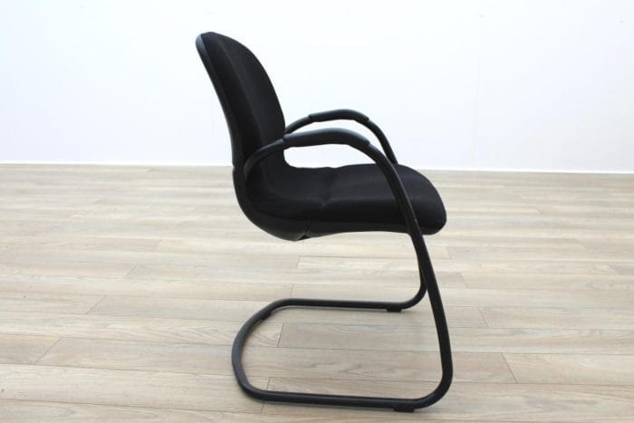 Steelcase Strafor Black Fabric Office Meeting Chairs