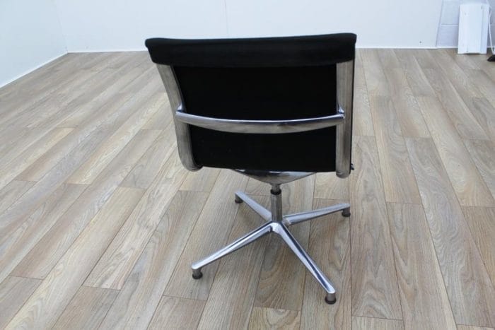 ICF UNA Executive Black Fabric Chrome Office Meeting Chairs