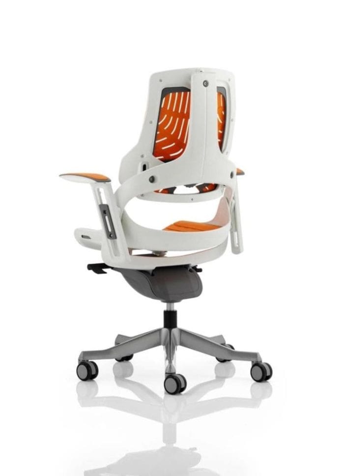 Zure Executive Chair Elastomer Gel Orange With Arms